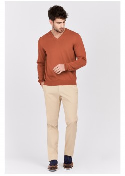 Pull col V en coton Emmanuelle khanh