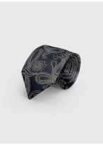 Paisley silk tie by Emmanuelle Khanh 88 - Marine blue
