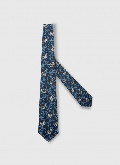 Silk tie with liberty pattern by Emmanuelle Khanh