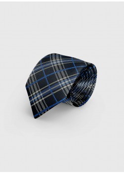 Cravate en soie à carreaux Emmanuelle Khanh 
