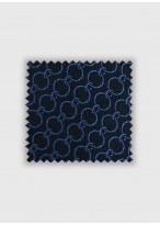 Cravate en soie à motif fantaisie Emmanuelle Khanh -Chaines bleues - 4336 1