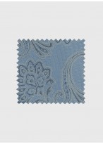 Cravate en soie à motif cashmere Emmanuelle Khanh -Cashmere bleu clair