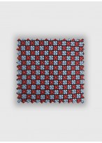 Cravate en soie à carreaux Emmanuelle Khanh -Rouge et bleu petits carreaux - 4403 7