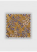 Cravate en soie motif liberty Emmanuelle Khanh -Jaune et violet fleurs - 4507 8