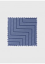 Cravate en soie à motif fantaisie Emmanuelle Khanh -Bleu géométrique - 4424-1
