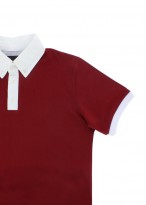 Polo col chemise Emmanuelle Khanh-Rouge