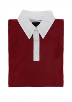 Polo col chemise Emmanuelle Khanh-Rouge