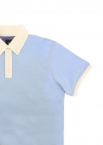 Polo col chemise Emmanuelle Khanh-Bleu ciel