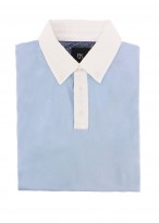 Polo col chemise Emmanuelle Khanh-Bleu ciel