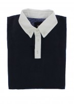 Polo col chemise Emmanuelle Khanh-Bleu marine