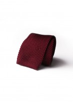 Cravate tricot bordeau  Emmanuelle Khanh
