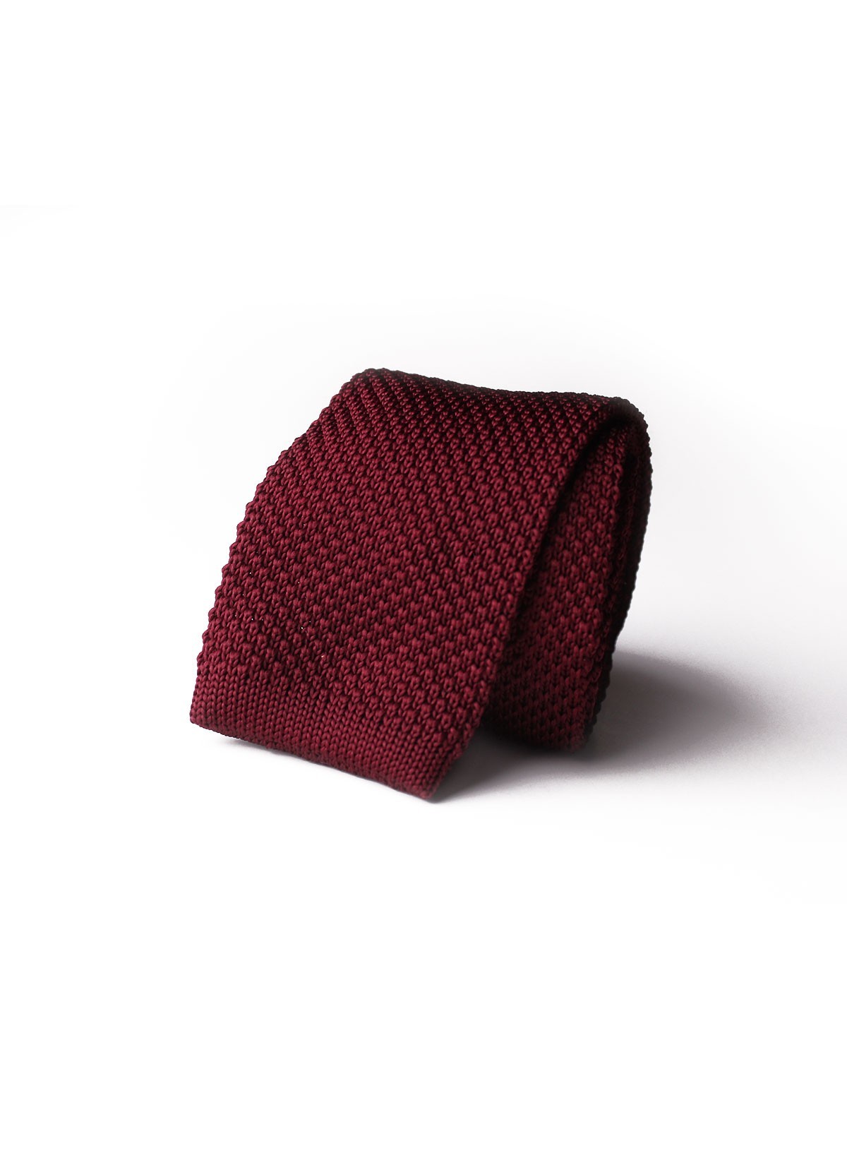 Cravate tricot bordeau  Emmanuelle Khanh