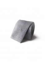 Cravate tricot gris irisé  Emmanuelle Khanh