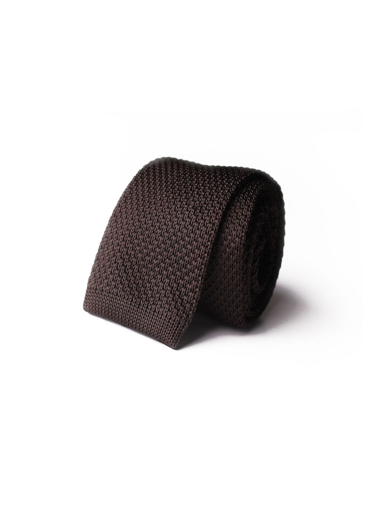 Cravate tricot chocolat  Emmanuelle Khanh
