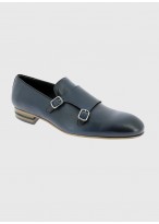 Mocassin en cuir Emmanuelle Khanh-Bleu marine
