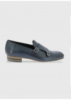 Mocassin en cuir Emmanuelle Khanh-Bleu marine