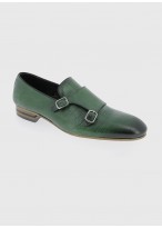 Mocassin en cuir Emmanuelle Khanh-VERT CROCO