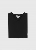 Pull col V en laine Emmanuelle khanh_01 - Noir