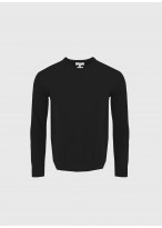 Pull col V en laine Emmanuelle khanh_01 - Noir