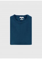 Pull col rond en laine Emmanuelle Khanh_ 85 - Bleu canard