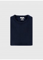 Pull col rond en laine Emmanuelle Khanh_ 88 - Bleu marine