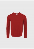Pull col V en laine Emmanuelle khanh_50 - Rouge