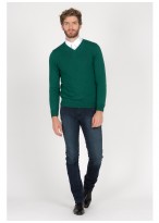 Pull col V en laine Emmanuelle khanh_94 - Bouteille