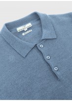 Polo en laine manches longues Emmanuelle Khanh_81 - Bleu ciel