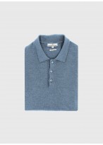 Polo en laine manches longues Emmanuelle Khanh_81 - Bleu ciel