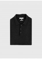 Polo en laine manches longues Emmanuelle Khanh_01 - Noir