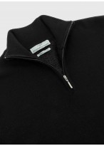 Pull col zippé en laine Emmanuelle Khanh_01 - Noir