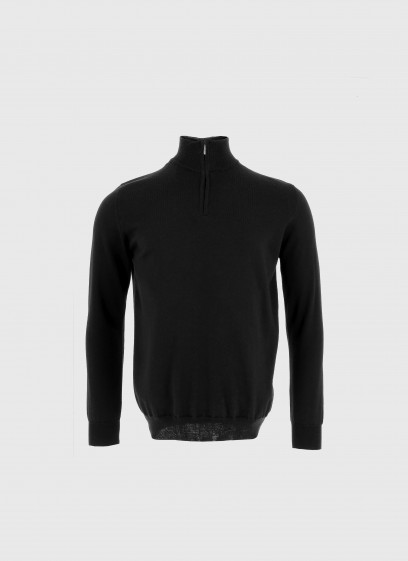 Pull col zippé en laine Emmanuelle Khanh