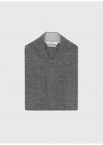 Cardigan zippé en laine mélangée Emmanuelle Khanh-Gris