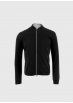 Cardigan zippé en laine mélangée Emmanuelle Khanh-Noir