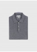 Polo en laine manches longues Emmanuelle Khanh_22 - Gris moyen
