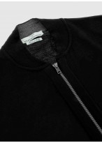 Cardigan zippé en laine mélangée Emmanuelle Khanh-Noir