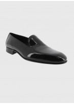 Slippers en cuir vernis Emmanuelle Khanh-Noir