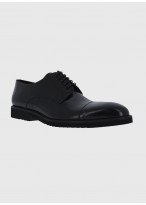 Derby en cuir Sevenson-Bleu marine