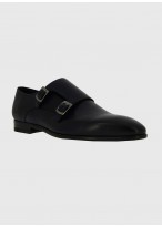 Chaussure double boucle en cuir Sevenson -Bleu marine