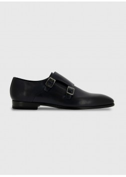 Double buckle  leather shoe by Sevenson 