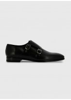 Chaussure double boucle en cuir Sevenson -Noir
