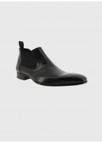 Bottines chelsea en cuir Emmanuelle Khanh_ 01 Noir