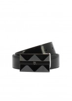 Ceinture en cuir vernis boucle plate Emmanuelle Khanh