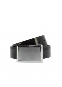 Ceinture en cuir vernis boucle plate Emmanuelle Khanh