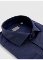 Chemise regular col italien Stanbridge-MARINE