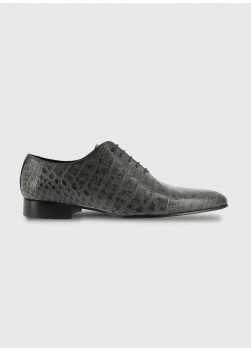 Richelieu en cuir effet croco Emmanuelle Khanh
