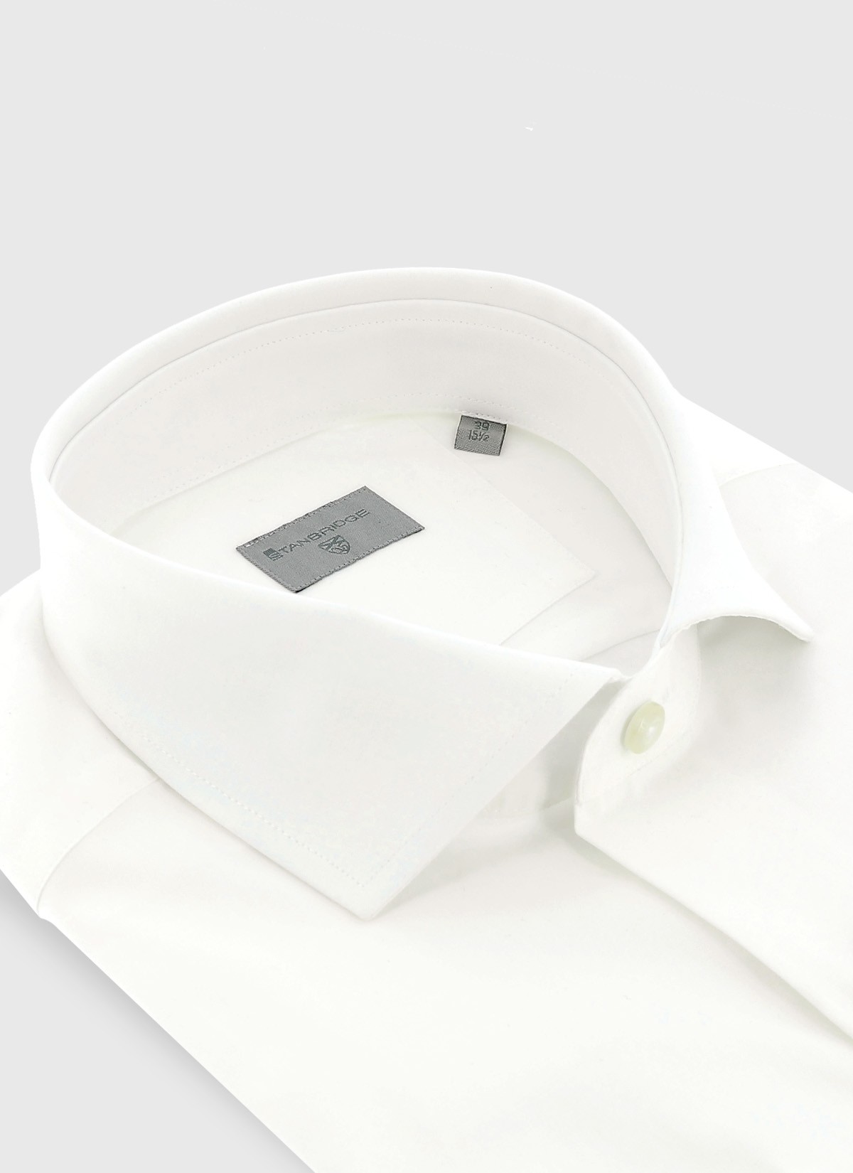 Chemise regular col italien Stanbridge-BLANC01