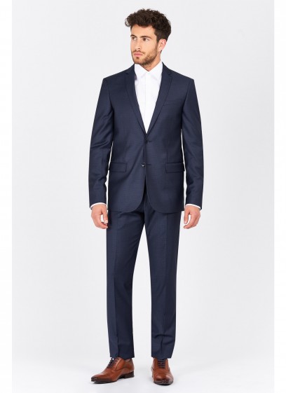 Costume slim fit T.G di Fabio-Bleu marine - 13F62/21/6