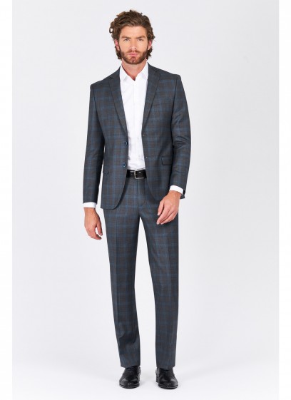 Costume regular fit Stanbridge-Gris - 41910-B2