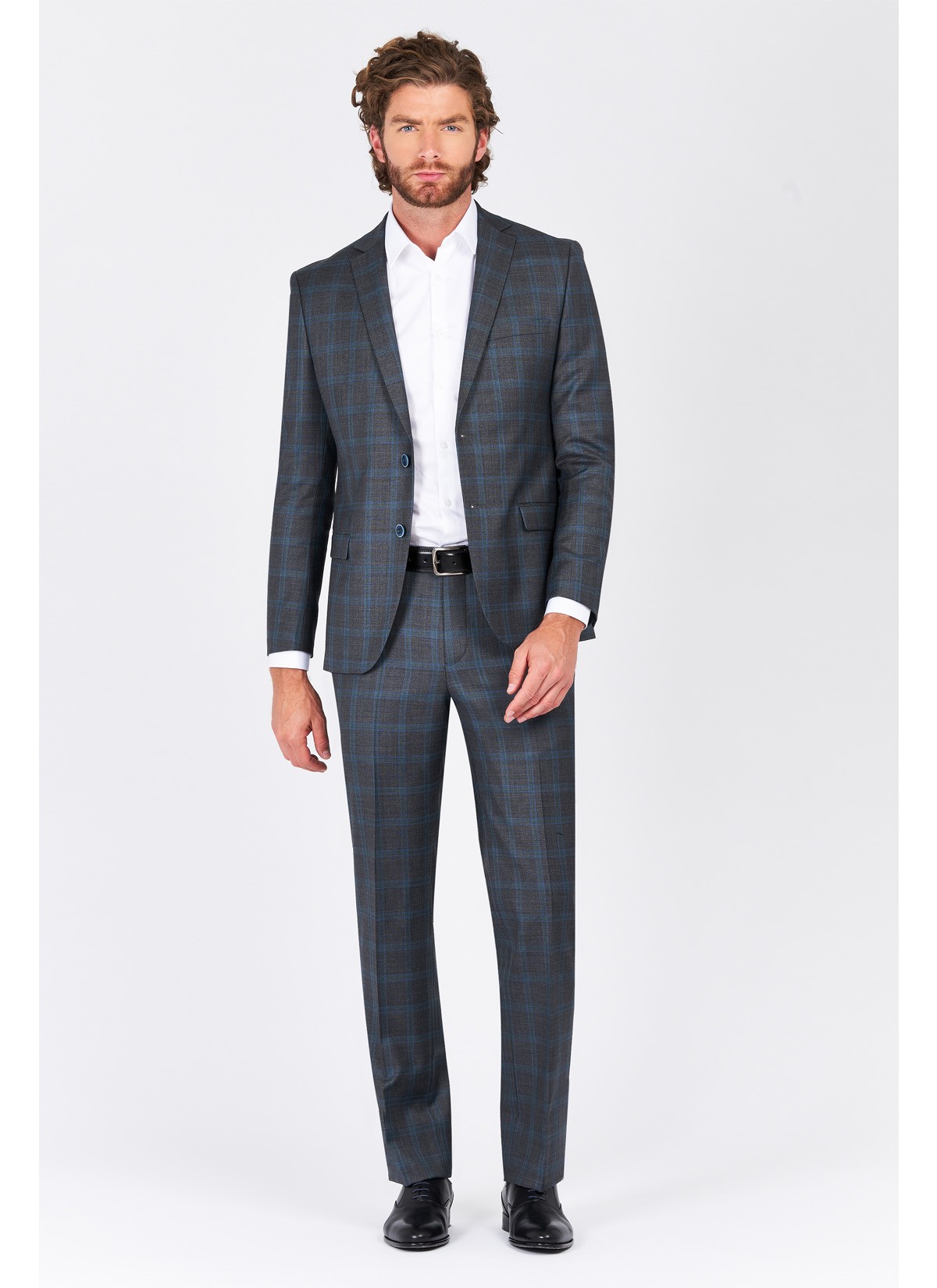 Costume regular fit Stanbridge-Gris - 41910-B2